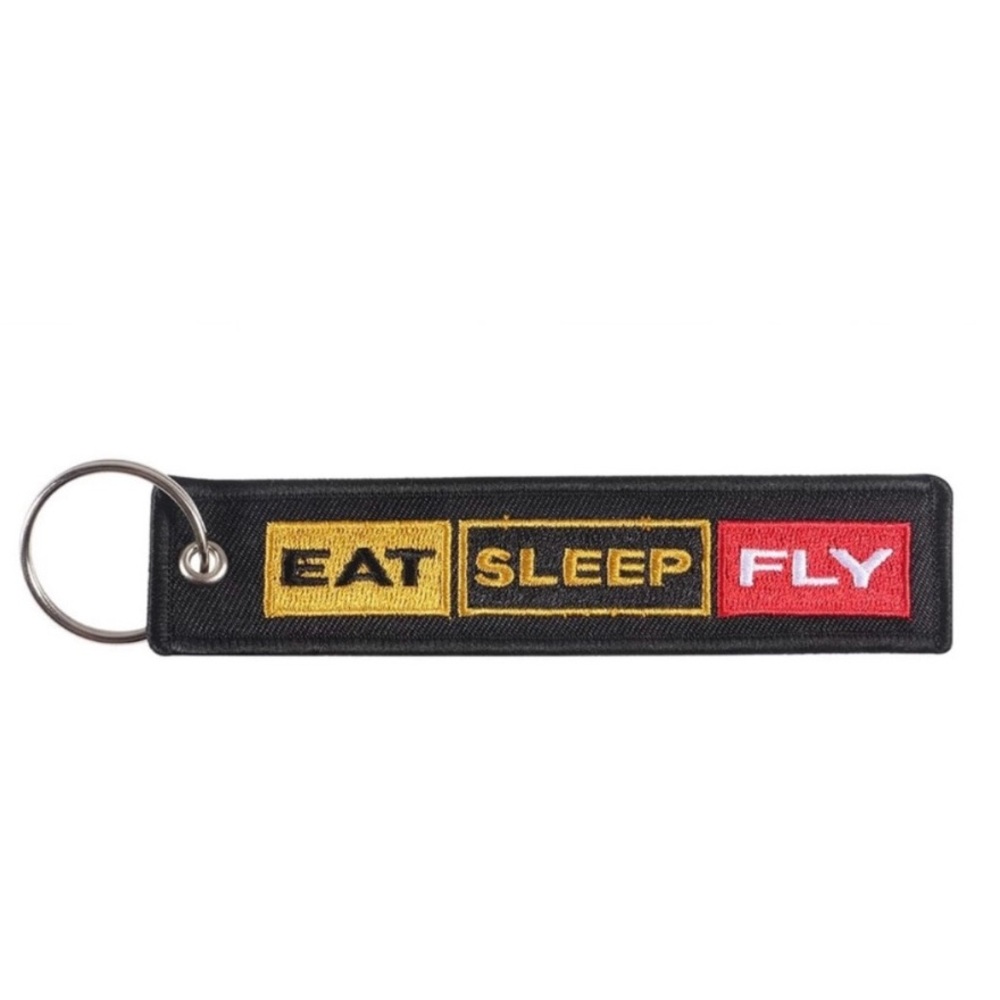 Eat Sleep Fly Flight Attendant Crew Luggage Suitcase Travel Bag Tag Keychain